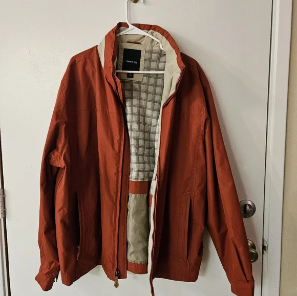 London Fog Men's Rust Orange/Red Jacket - Picture 6 of 8